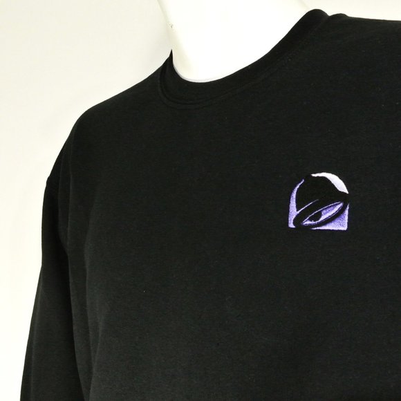 TACO BELL Black Sweatshirt Employee Uniform Shirt Size 2XL NWT - Picture 2 of 11